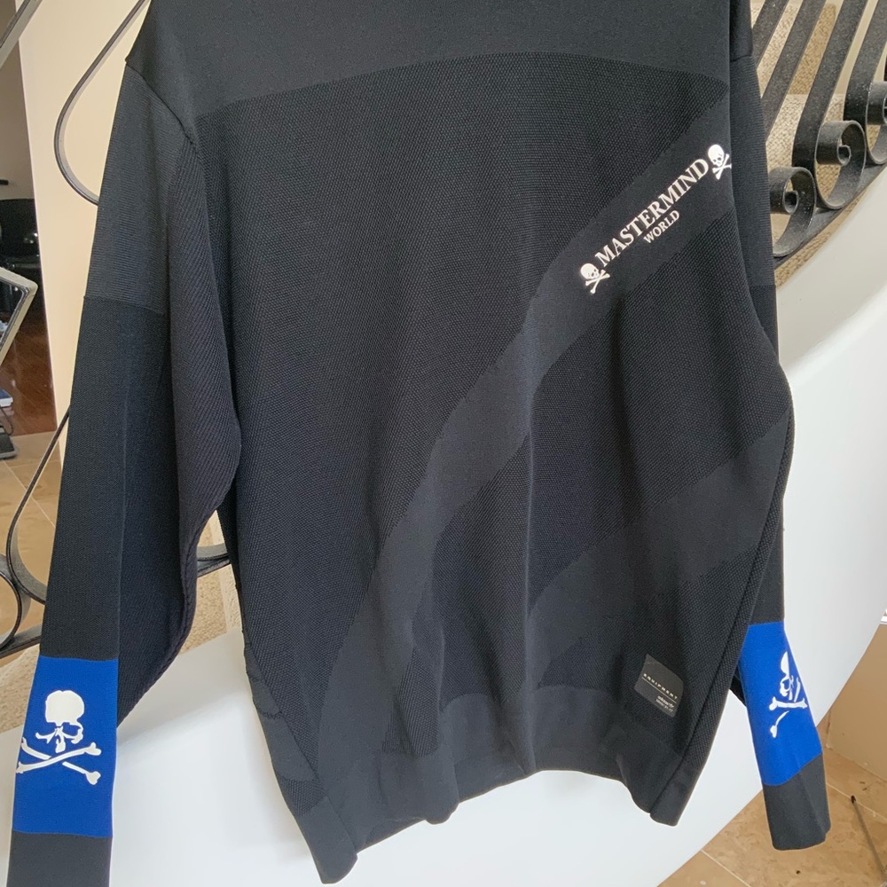 Mastermind x Adidas Black Hoody Active Hoody Blue Skulls